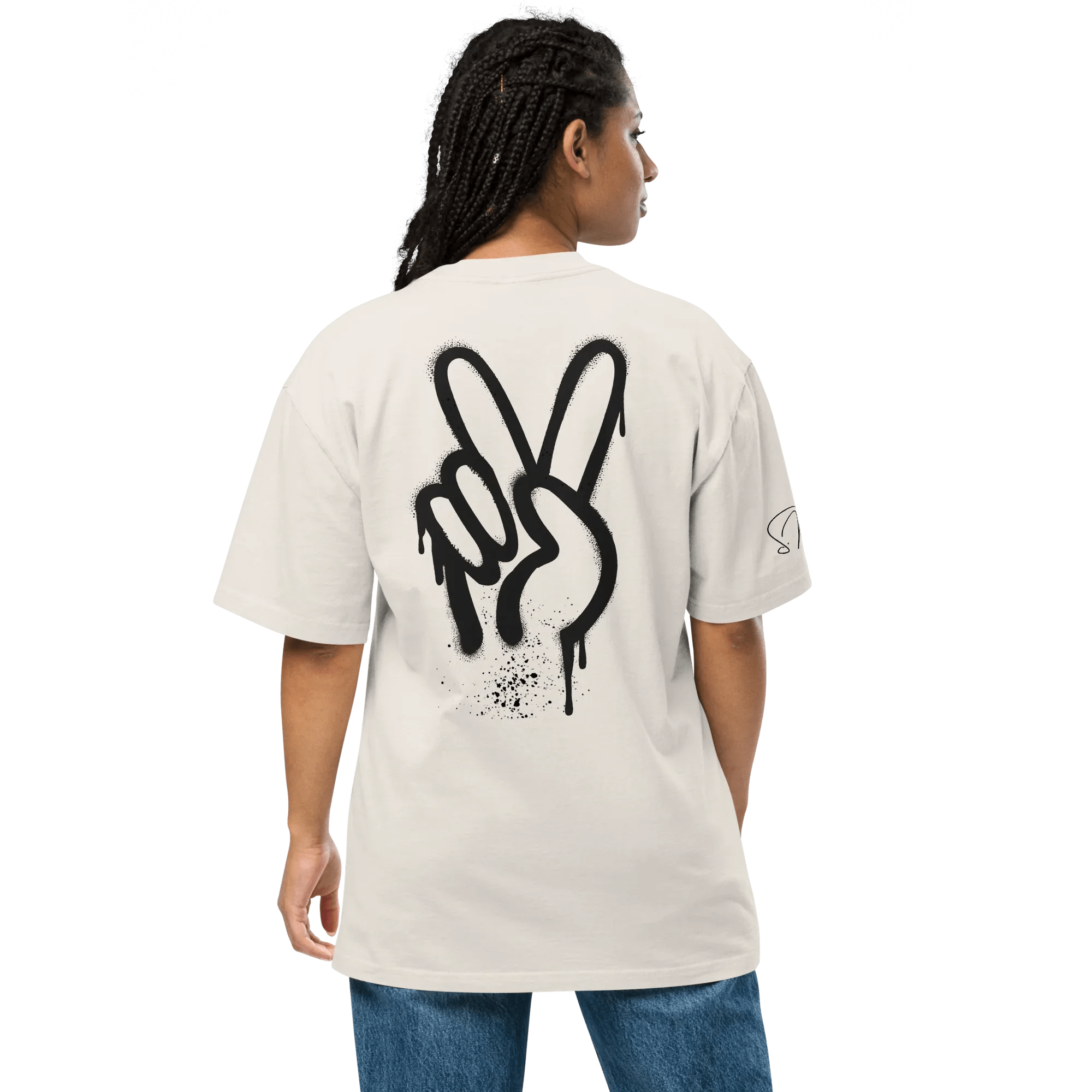 Oversized T-Shirt "Spray Peace", backprint