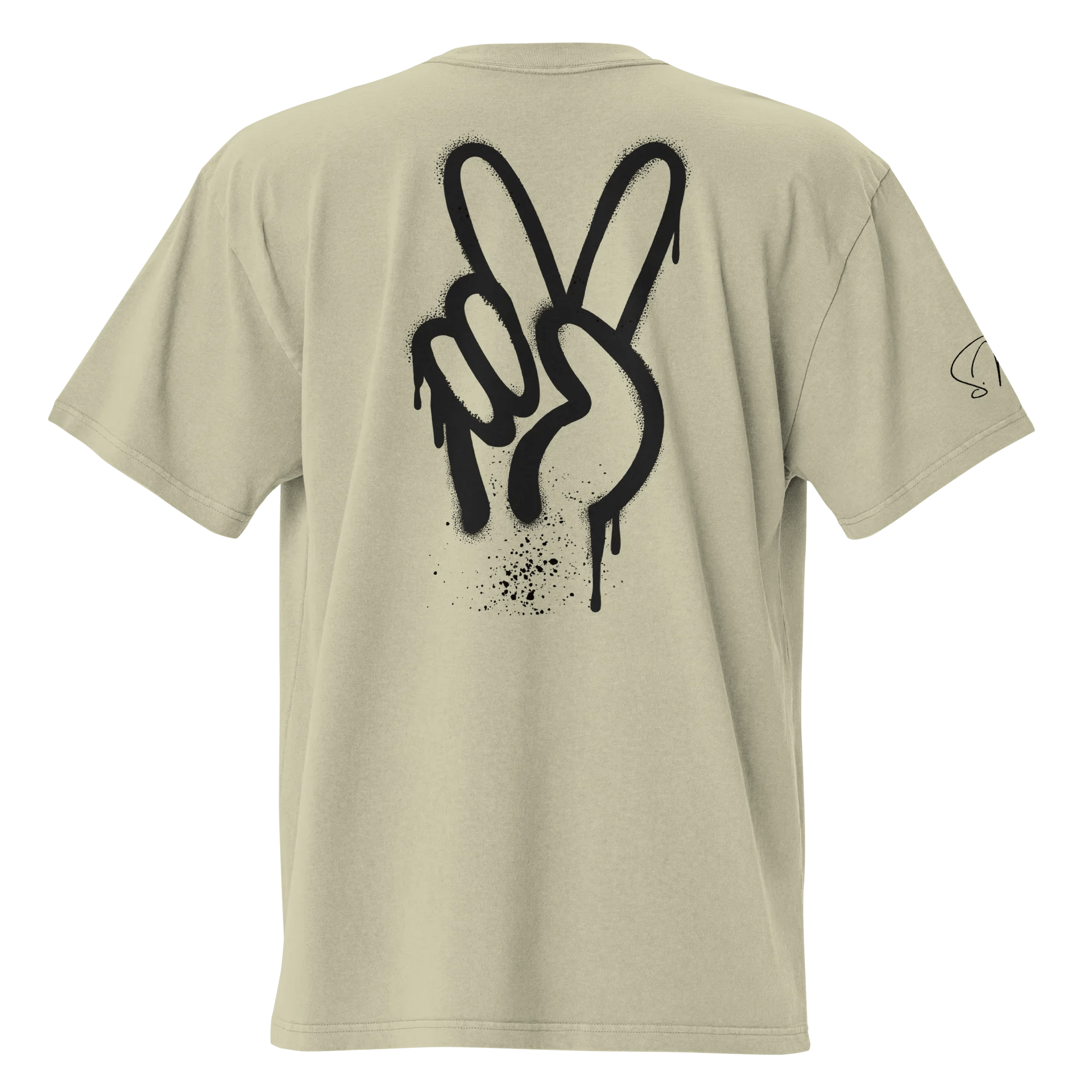 Oversized T-Shirt "Spray Peace", backprint