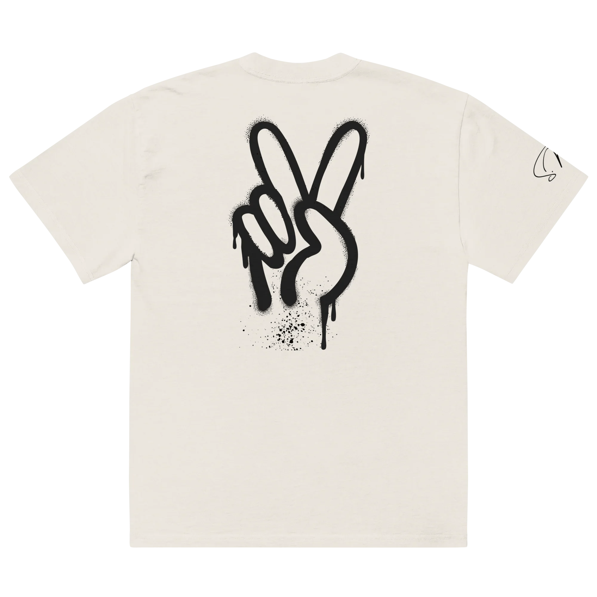 Oversized T-Shirt "Spray Peace", backprint