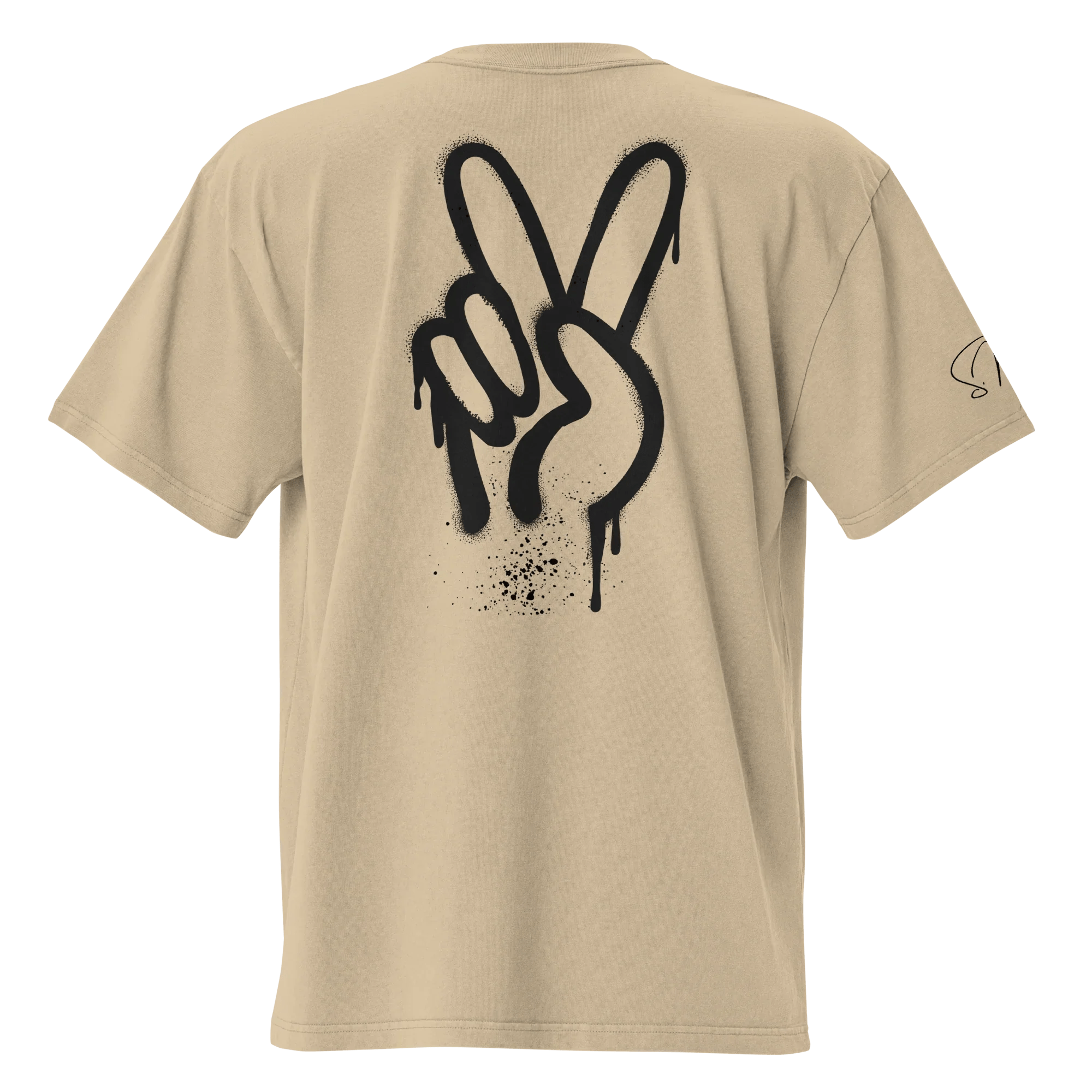 Oversized T-Shirt "Spray Peace", backprint
