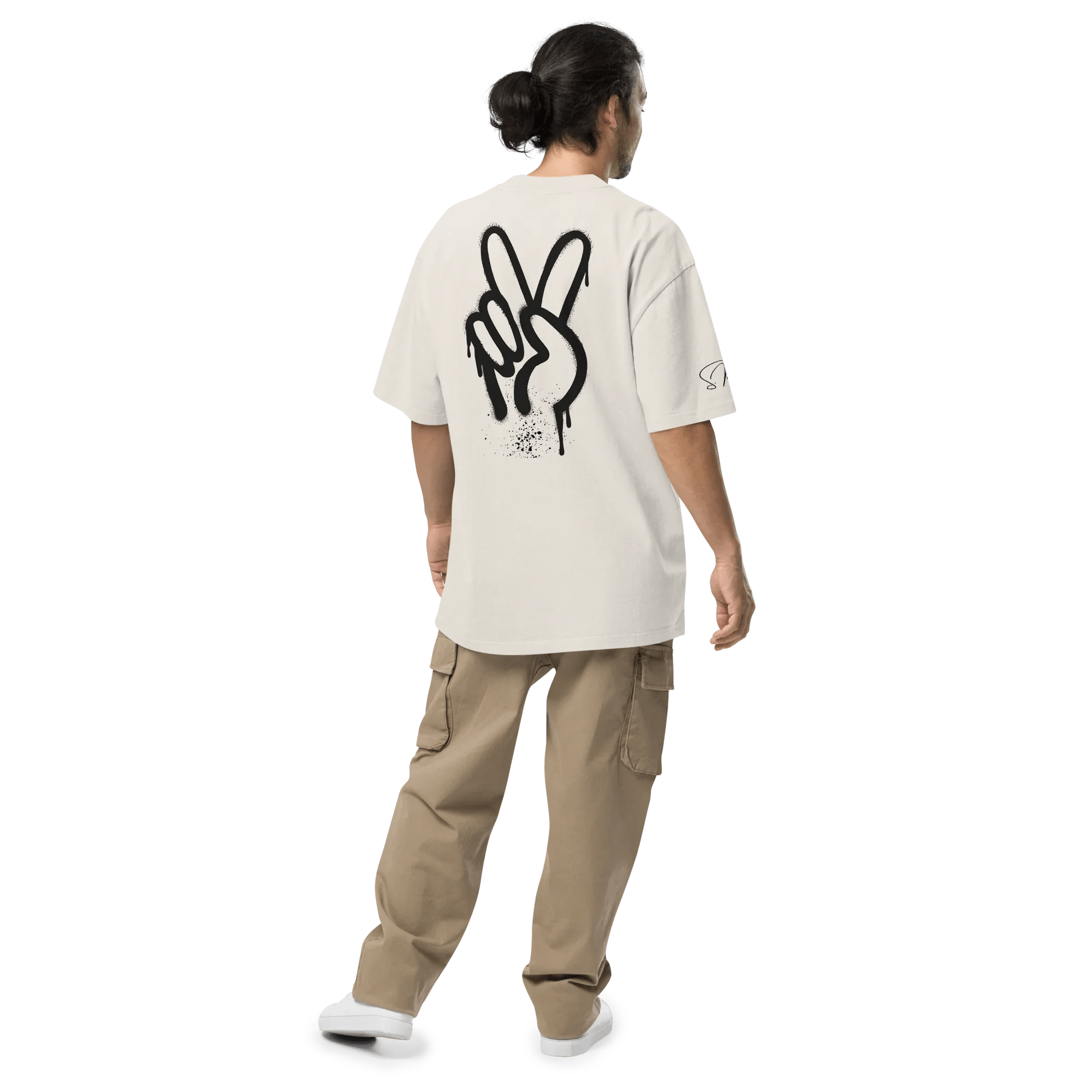 Oversized T-Shirt "Spray Peace", backprint