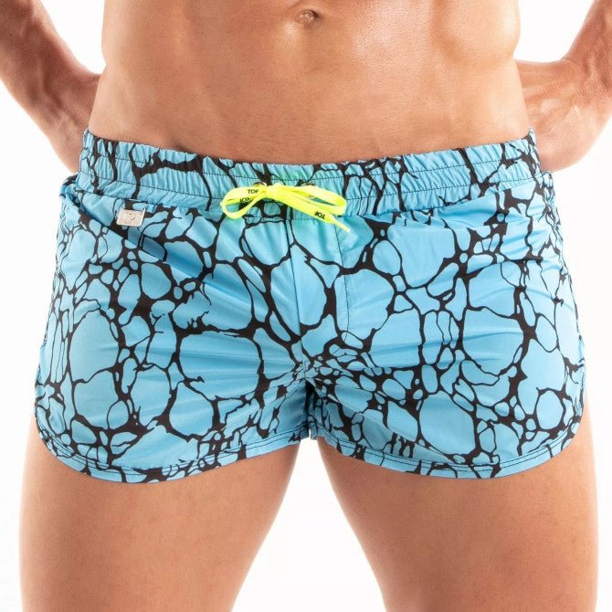 Printed Mini Swim Short Blue - noodosz - TOF Paris - 