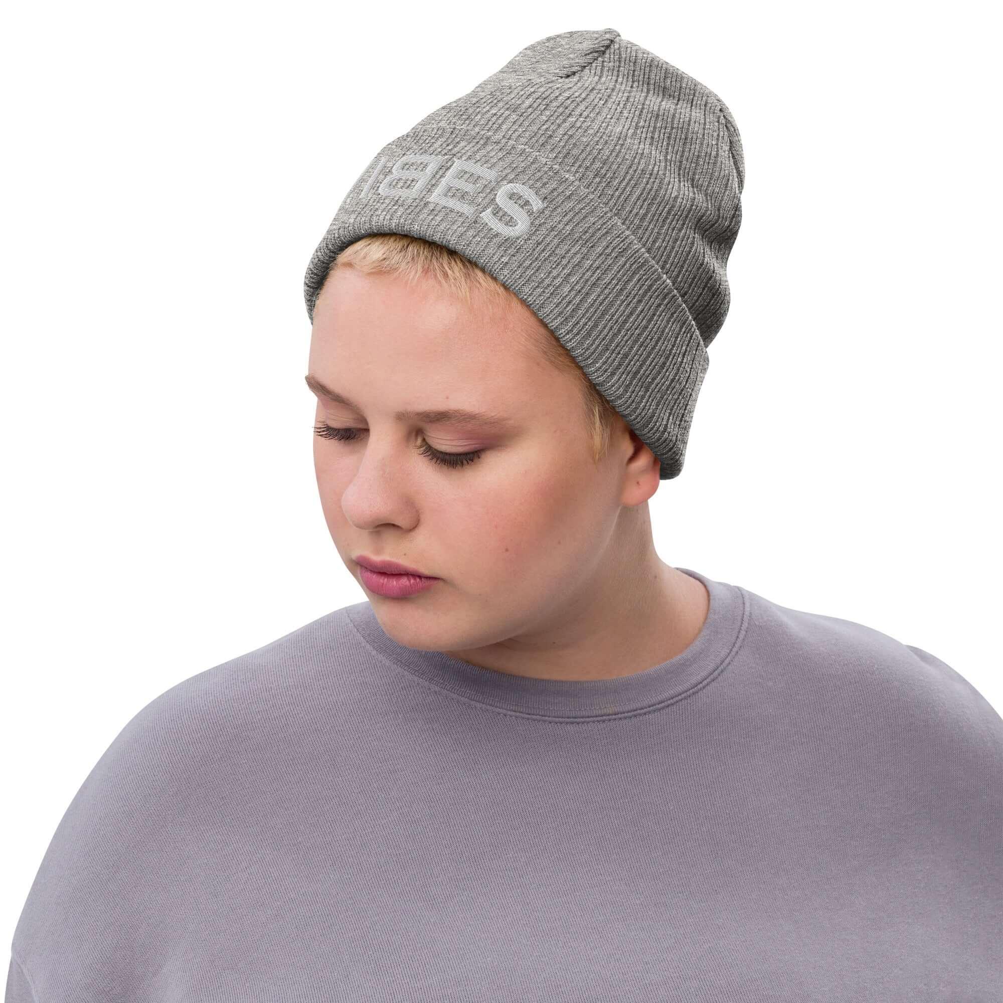 TOV Beanie - Strickmütze | VIBES (Grau/Silber) * Unisex