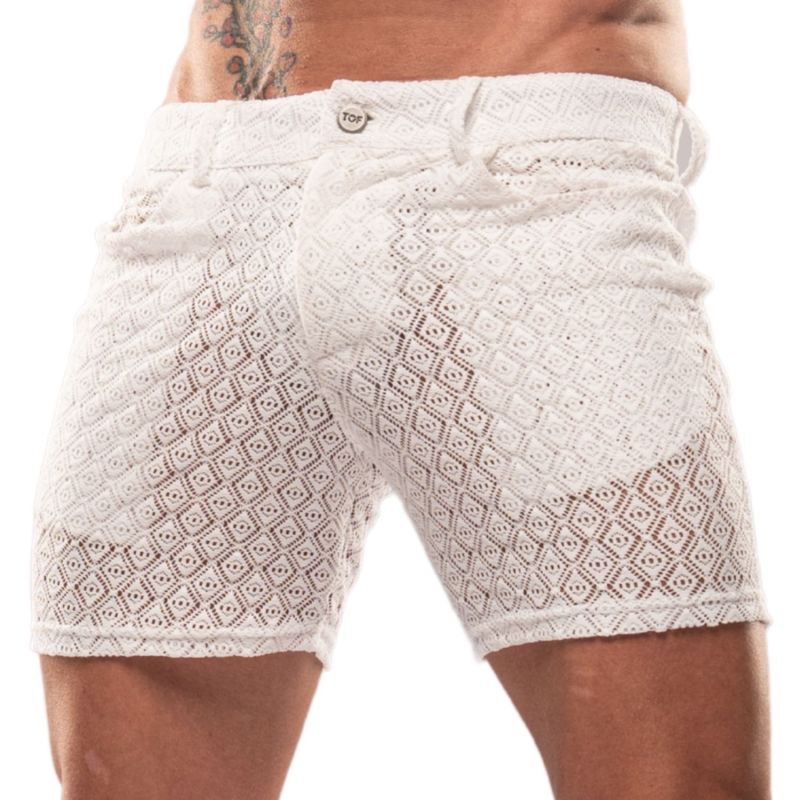Riviera Mid Thigh Shorts White