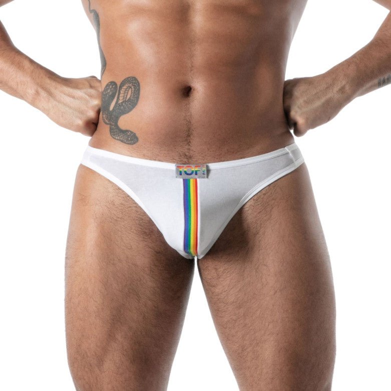 Thong Pride Joyful White - noodosz - TOF Paris - 