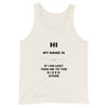 HI MY NAME IS X Tank-Top