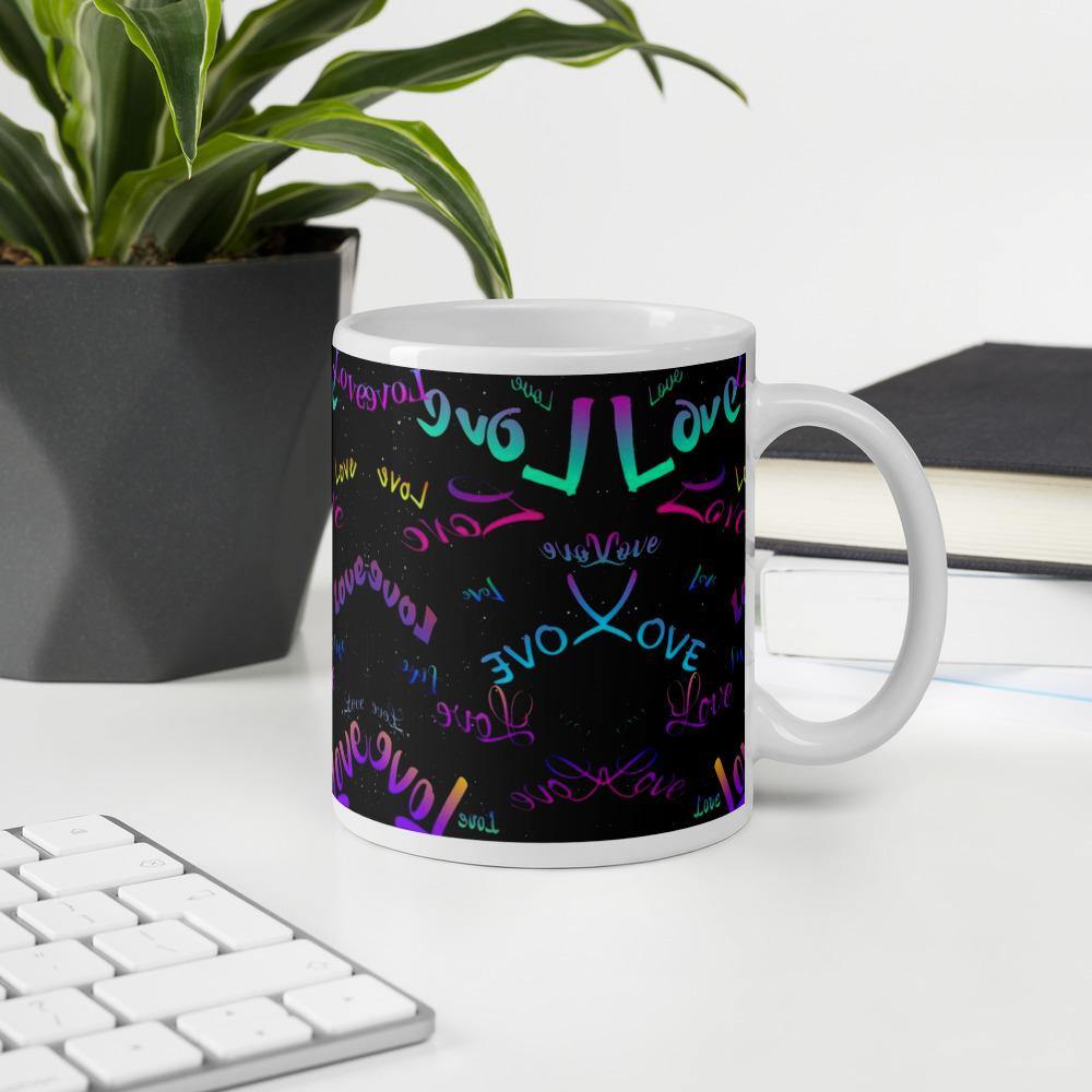 LOVE Glänzende Tasse