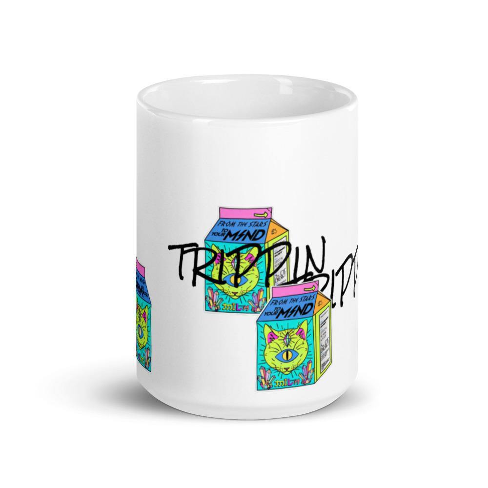Trippin Löscher Weiße, glänzende Tasse